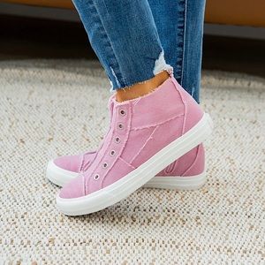 Gypsy Jazz Grayson Pink High Top Sneakers Size 7.5